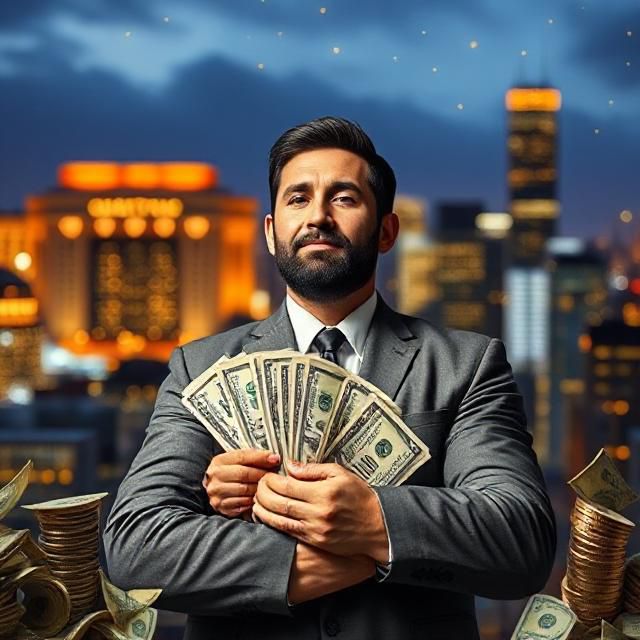 Golden coins and financial charts, representing wealth and becoming a millionaire.
